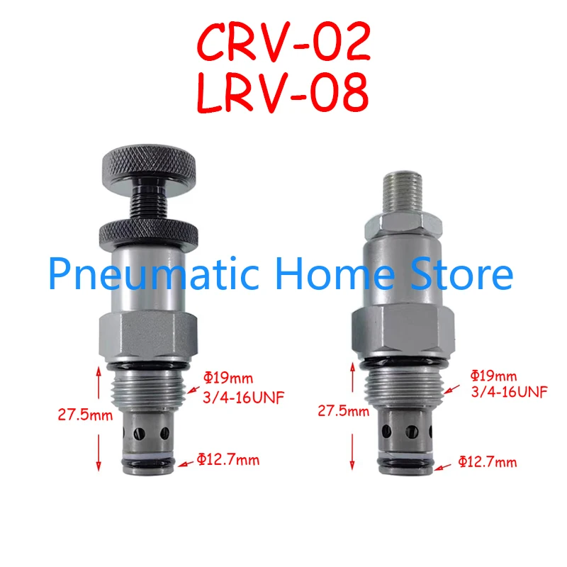 

Hydraulic Direct Acting Relief Valve LRV08-20 Hydraulic System with Handwheel Adjustable Pressure Valve CRV-02