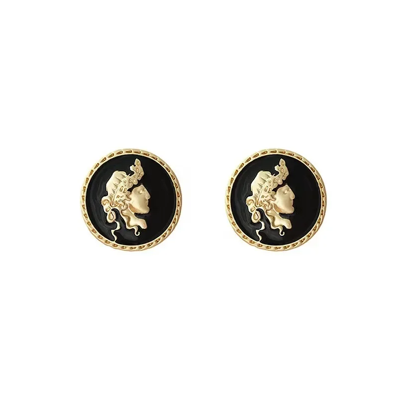 LEWIS SEGAL Jewelry Beauty Avatar Patterns Vintage Earrings for Women Girls Medieval 18k Gold Plated