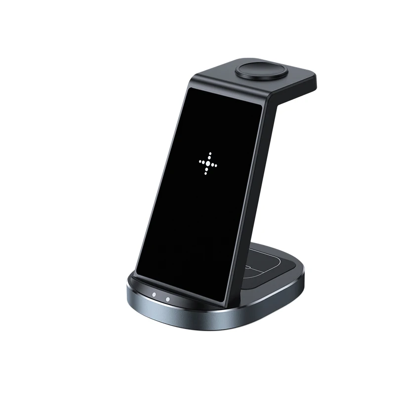 3 In 1 Wireless Charger: Portable 15W QI Fast Charging Mobile Phone Stand Holder