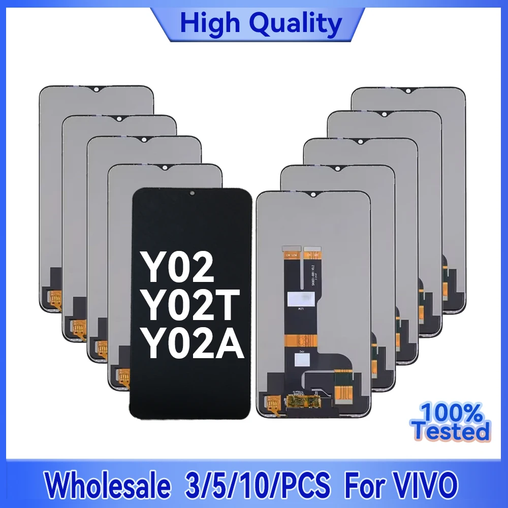 

Оптовая продажа, 3/5/10 шт./лот для VIVO Y02 Y02T Y02A ЖК-экран с сенсорной сборкой, компьютерные детали и аксессуары