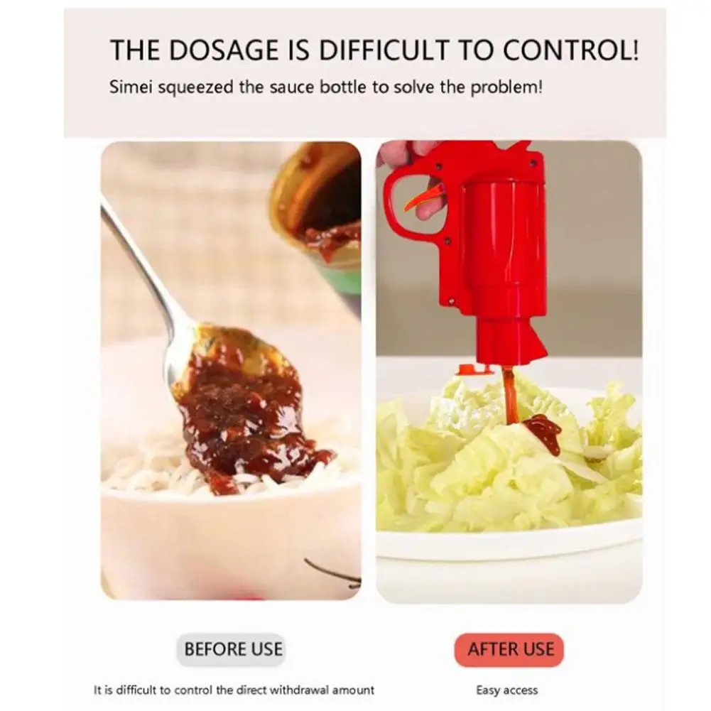 Creative Kitchen Gun Seasoning Bottle  Plastic Sauce Bottle Condiment Dispenser Squeeze Sauce Bottle Cooking Baking Tools - view 4