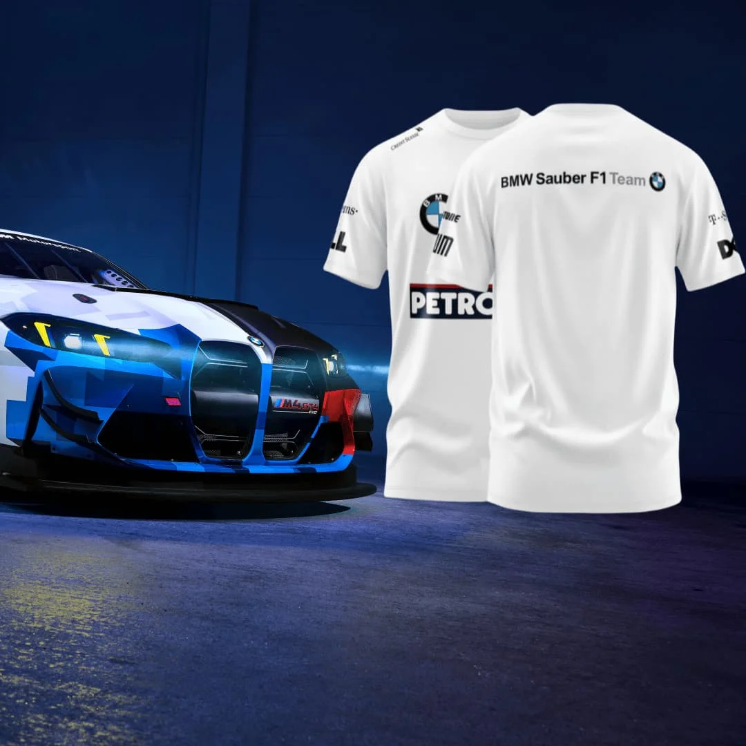 

Summer New BMW Sauber Team Print Quick-drying T-shirt High-quality Off-road Casual Short-sleeved Classic Event T-shirt Moto