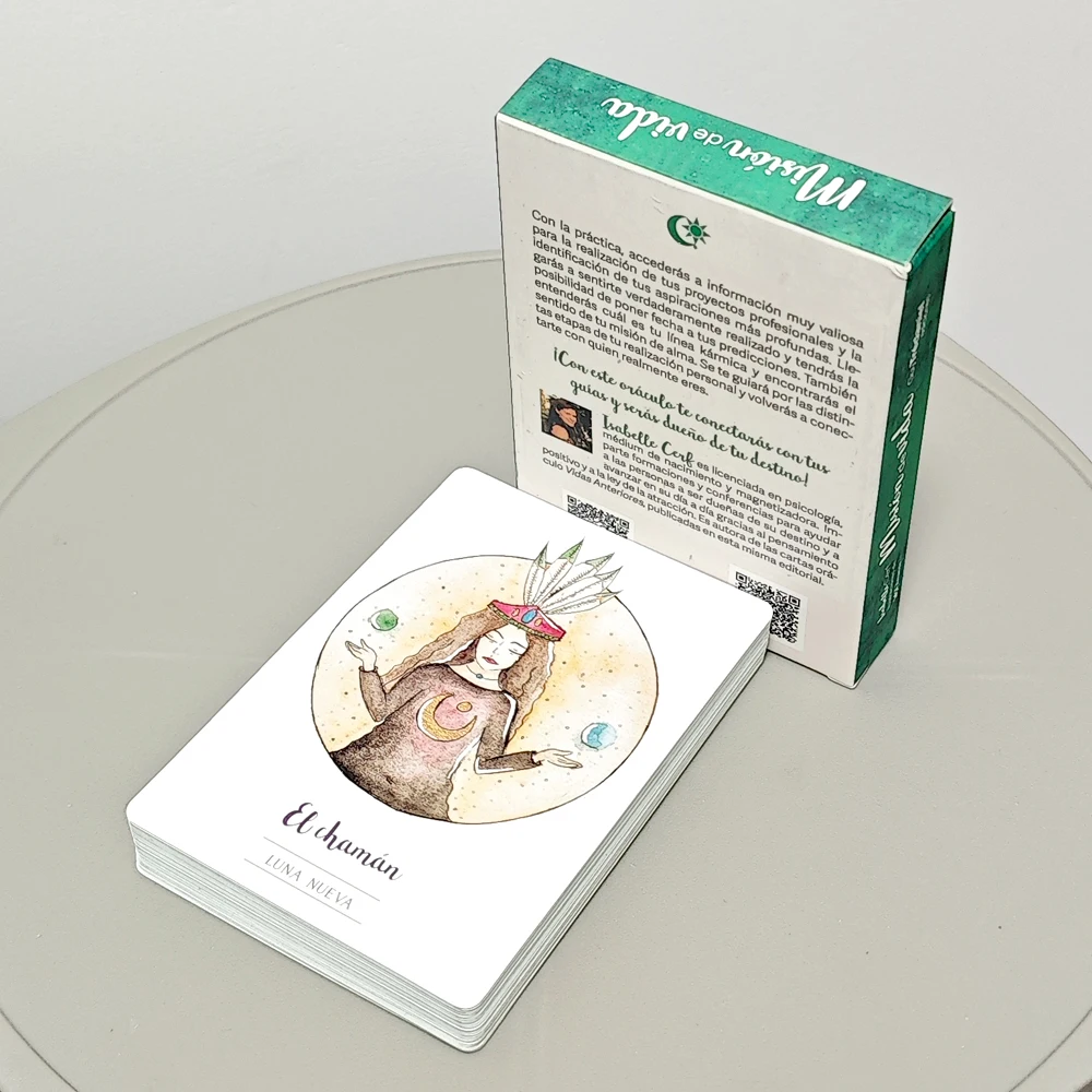 Life Mission Oracle Deck 42 Pcs Kartu Oracle Cantik Dalam Bahasa Spanyol 10.5*7.5cm
