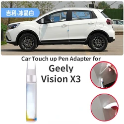 Scratch Repair Kit Car Touch Up Pen Adapter For Geely Vision X3 Ice Crystal White Paint Fixer Car Paint Coral Red Vision X3