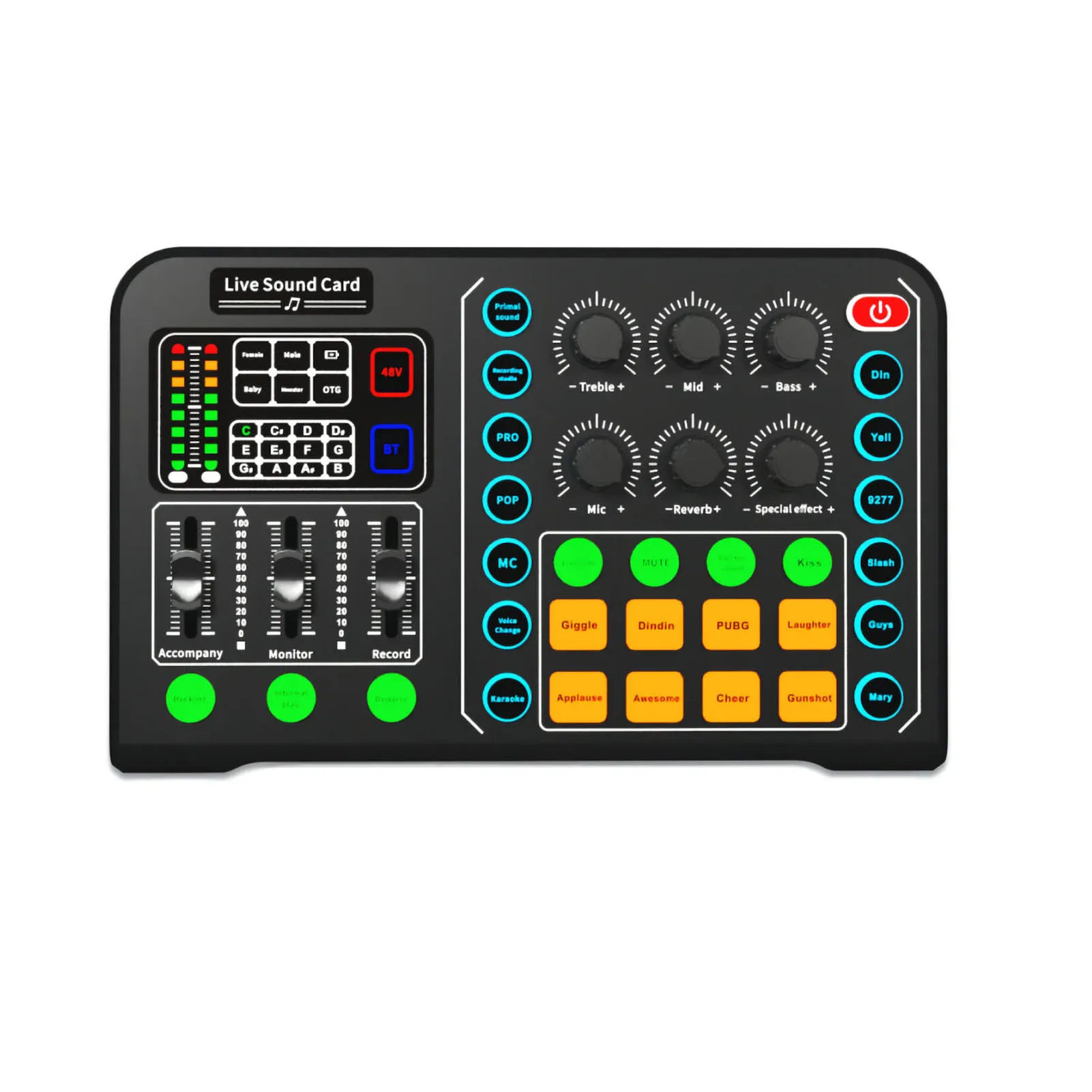 DJ Mixer Sound Mixer Board Condenser Mic OTG Lossless Transmission for Home Computer Recording Special