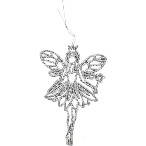 Use At Market Lurex Silver Angel Hanging Ornament 14cm 6lı