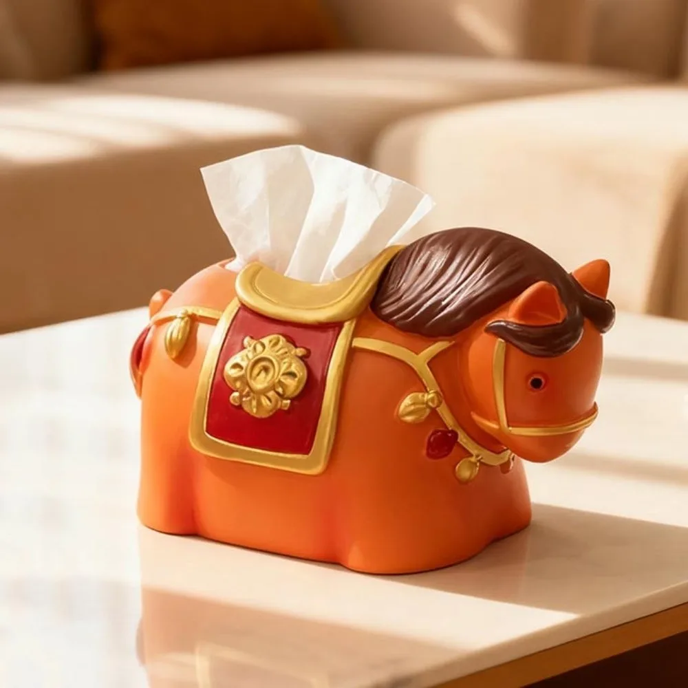 

Декоративная коробка для салфеток в виде лошади, коллекционная модель лошади по аниме-зодиаку, подарок на день рождения