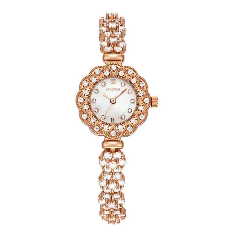 

Delicate Fritillary Dial Ladies Watch High Value Diamond Waterproof Quartz Watch