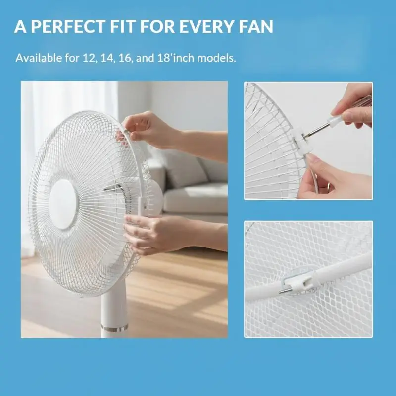 Universal Fan Guard Fixing Ring Durable PP Material Adjustable Size For 12 14 16 18Inch Stand Table Wall Fans