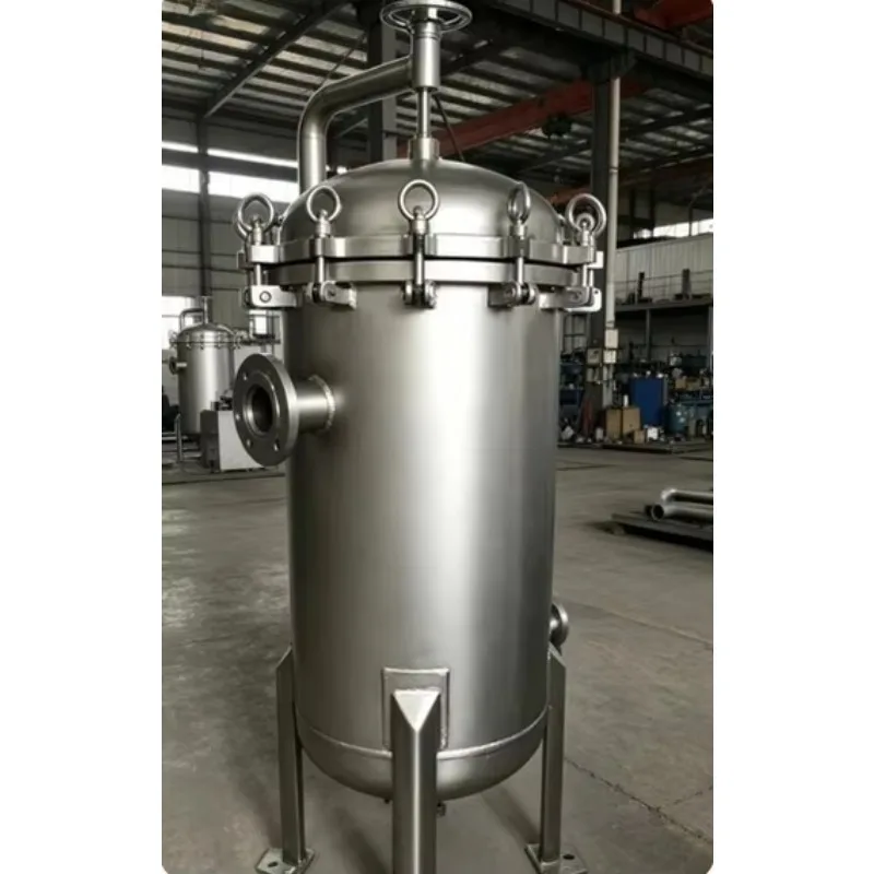 Bag Filter for Liquid Filtration Chemical Industry Stainless Steel Material Pressure Vessel High Efficiency Long Service Life