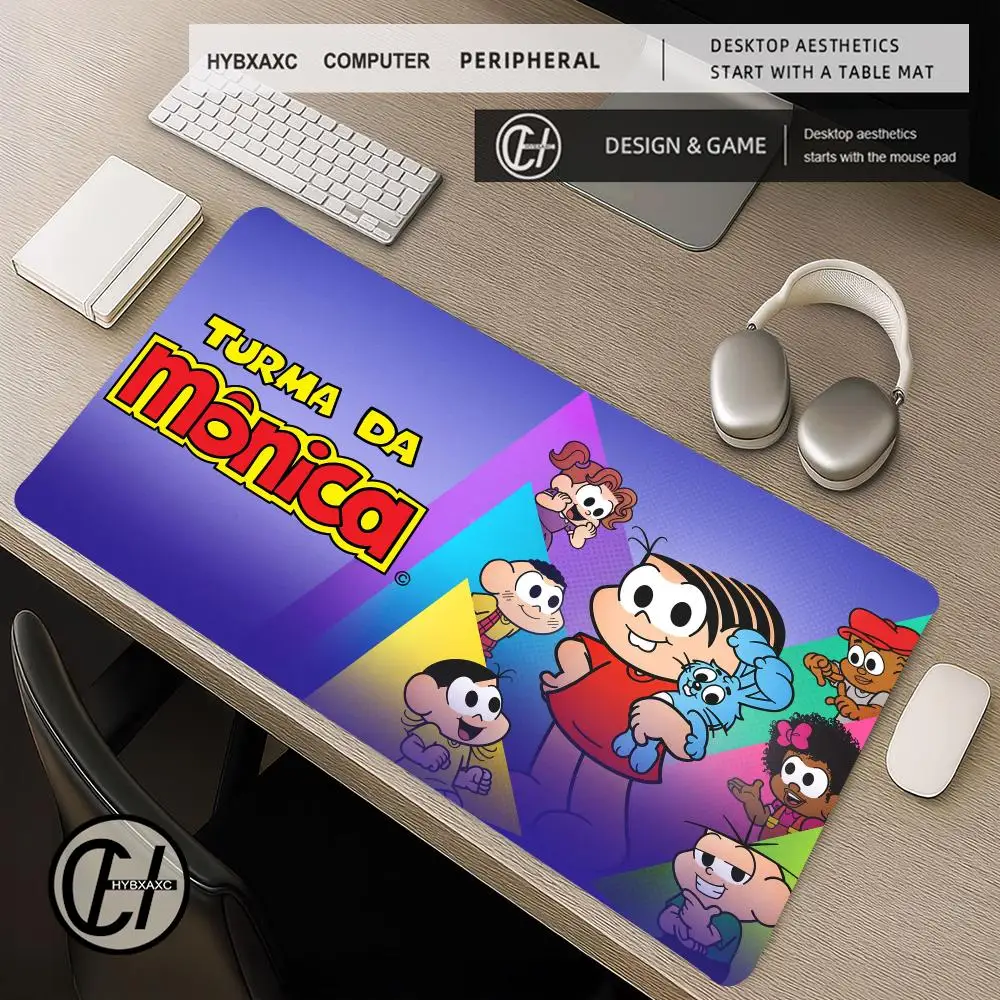 Cartoon T-Turma da Monica Mouse Pad Cute HD Desk Pad Extended Gaming Keyboard Mats Large 90x40cm XXL Gamer Mousepad