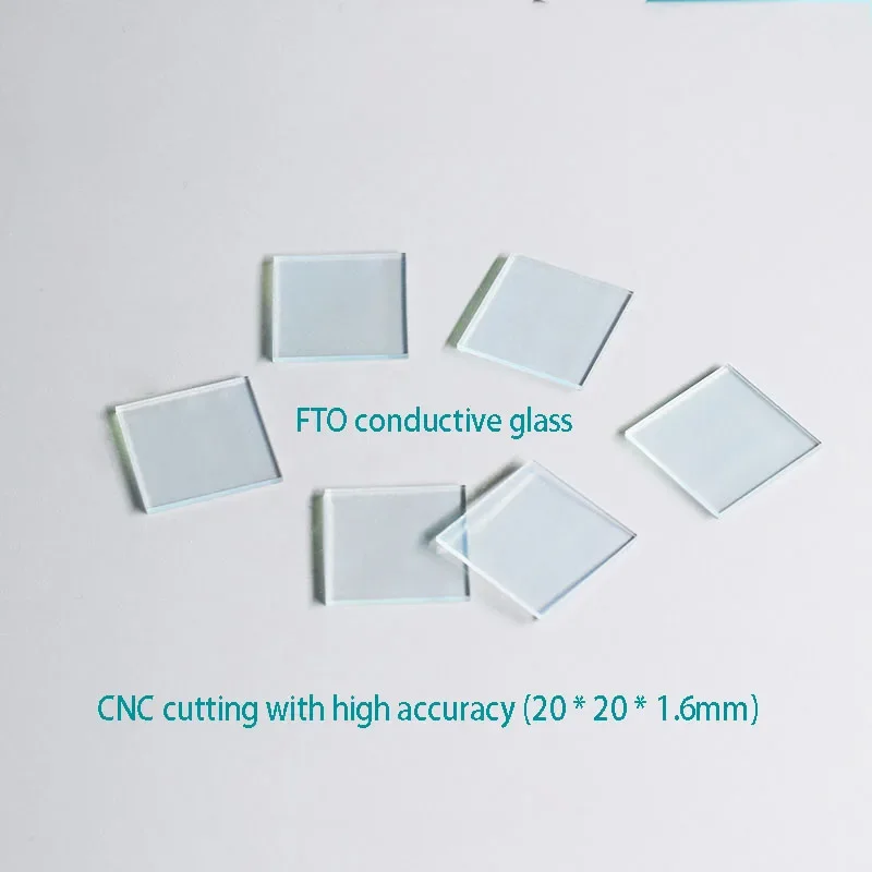 Laboratory High Transparent FTO Conductive Glass 20*20*1.6mm 14 Ohm 50 Pieces/box