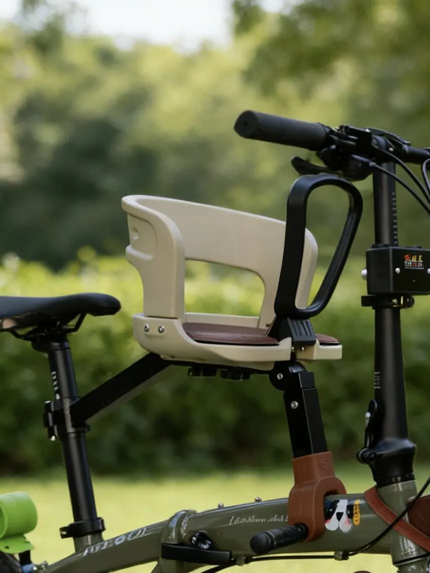 Meghna Quick Run Plus Child para Bicicleta Plegable Dahon, Soporte Delantero Fácil de Desmontar, Equipo de Ciclismo Seguro