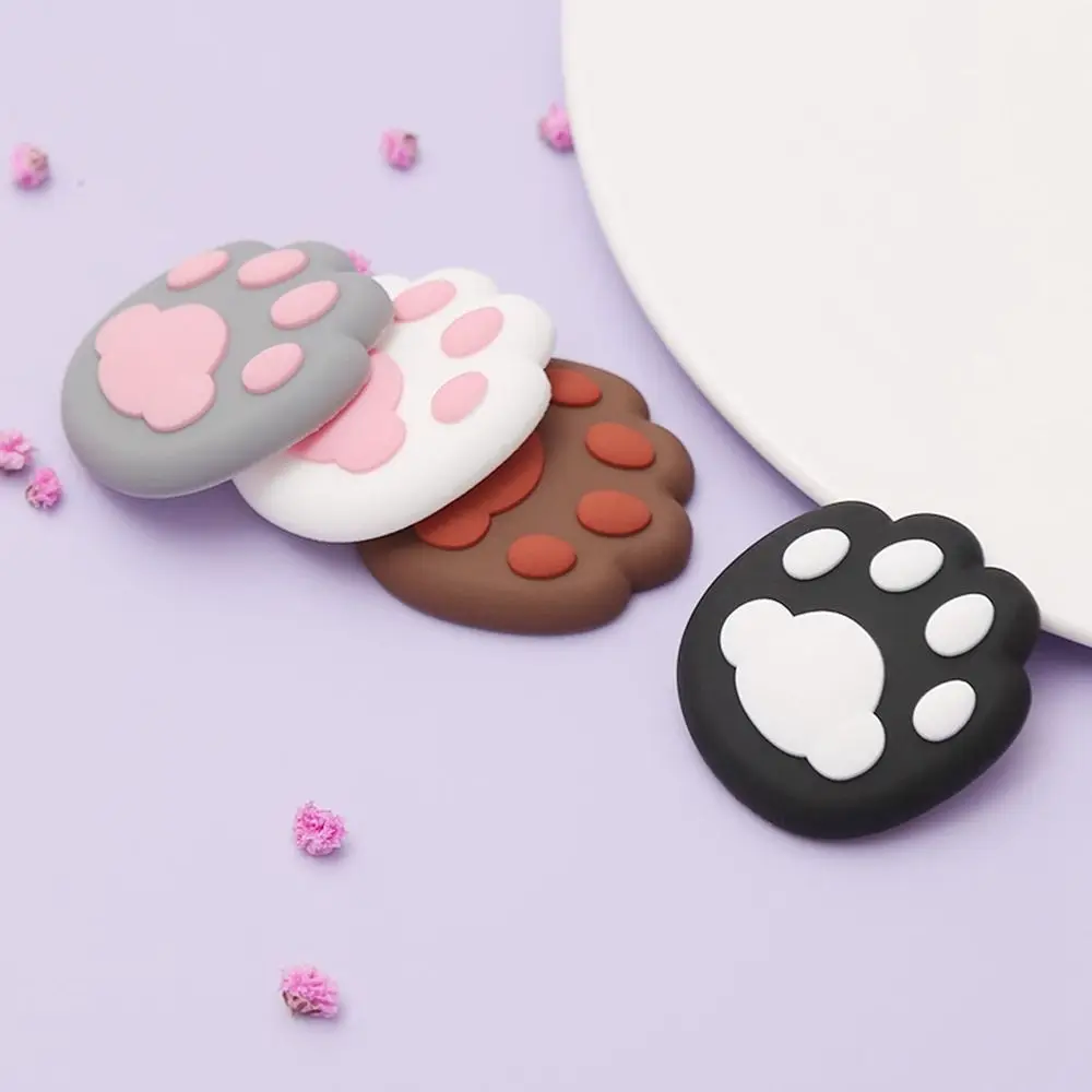 1PCS Wall Protector Door Handle Bumper Guard Stopper Anti-slip Sticker Self Adhesive Rubber Cute Cat Paw Door Crash Pad Stops