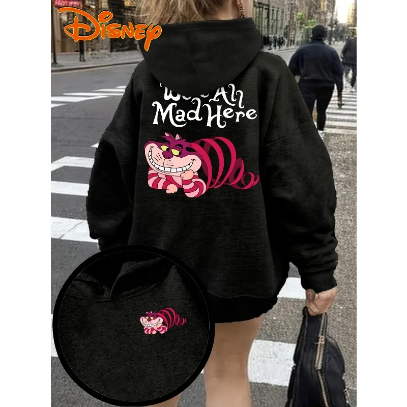 

Женская толстовка с капюшоном Disney «Алиса в стране чудес» и чеширским котом — это культовая толстовка с капюшоном «Oh Look at the Mad Hatter на спине