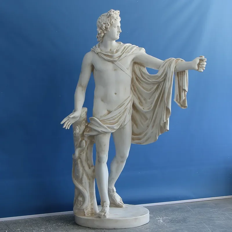 Apollo Sculpture Greek Fiberglass Statue Large Soft Decoration Art Museum Garden Decorative Art
