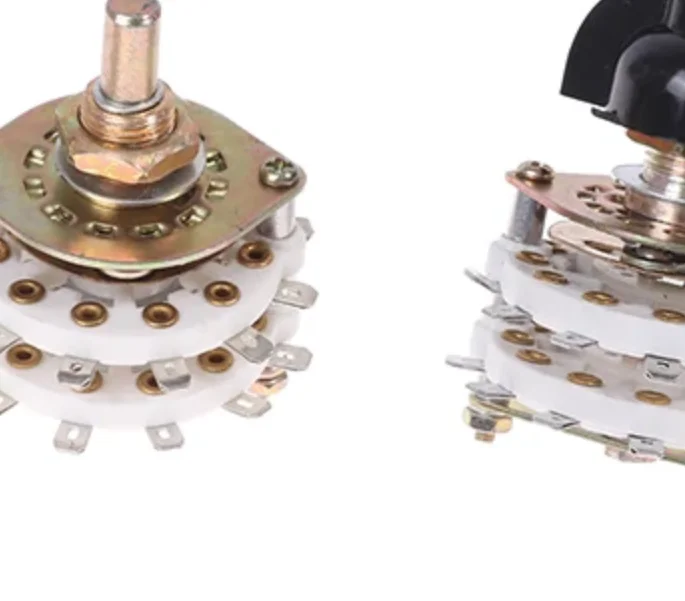 KCZ 2 Pole 6/7/8/9/10/11 4 Pole 3/5 Position With Channel Rotary Switch Selector With Cap Rotary Switch Selector