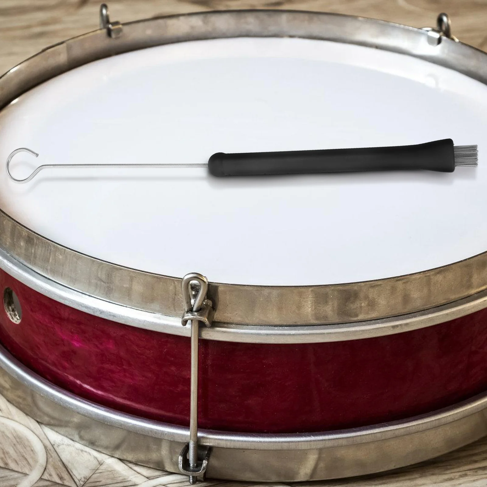 

2Pcs Steel Wire Retractable Drum Brushes Loop Ends Rubber Tips Rust Resistant Lighter Volume Playing Retractable Drum