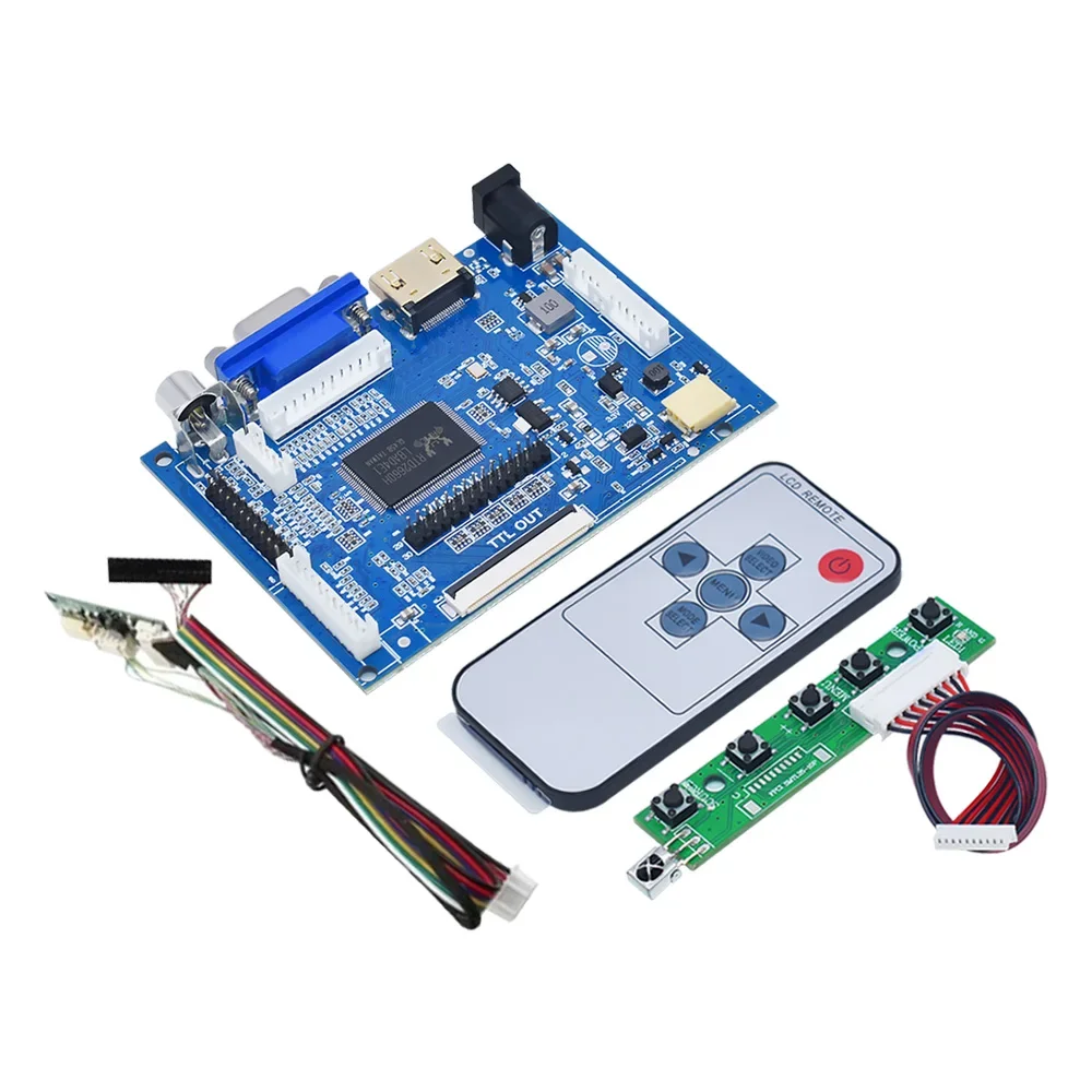For PCB800099-V.9 TFT LCD driver TTL 50pin LVDS 30pin interface universal lcd controller board with HD MI VGA AV
