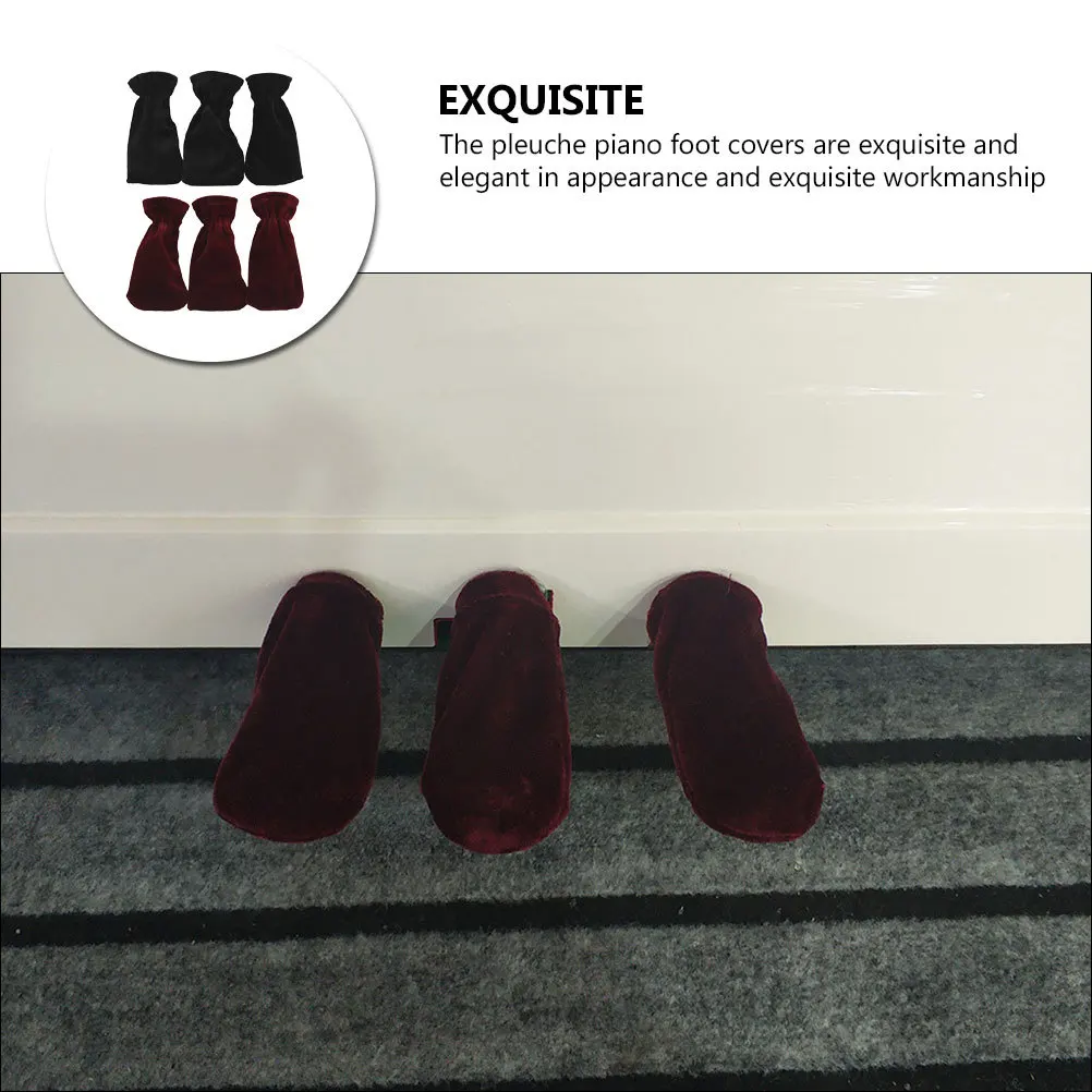 

6Pcs Piano Foot Pedal Protectors Soft Reusable Elastic Band Prevent Falling Off Decorative Piano Foot Pedal Covers