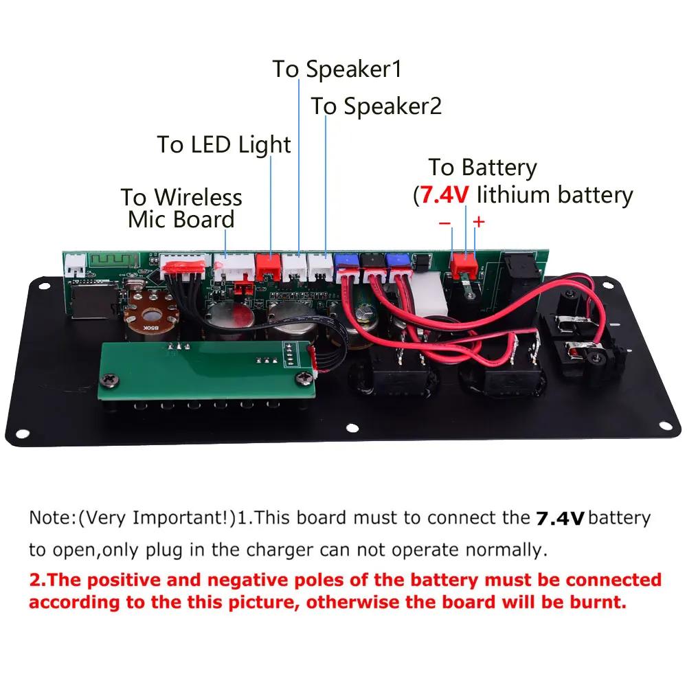 20W Bluetooth Audio Amplifier Board MP3 Subwoofer Microphone Amp USB TF FM Remote Control Car Music Lossless Heavy Bass Sound