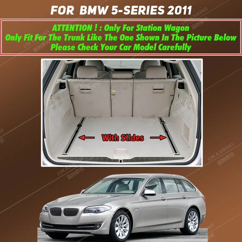 APPDEE Car trunk mat for BMW 5 series F11 Station wagon 2011 cargo liner carpet interior accessories cover