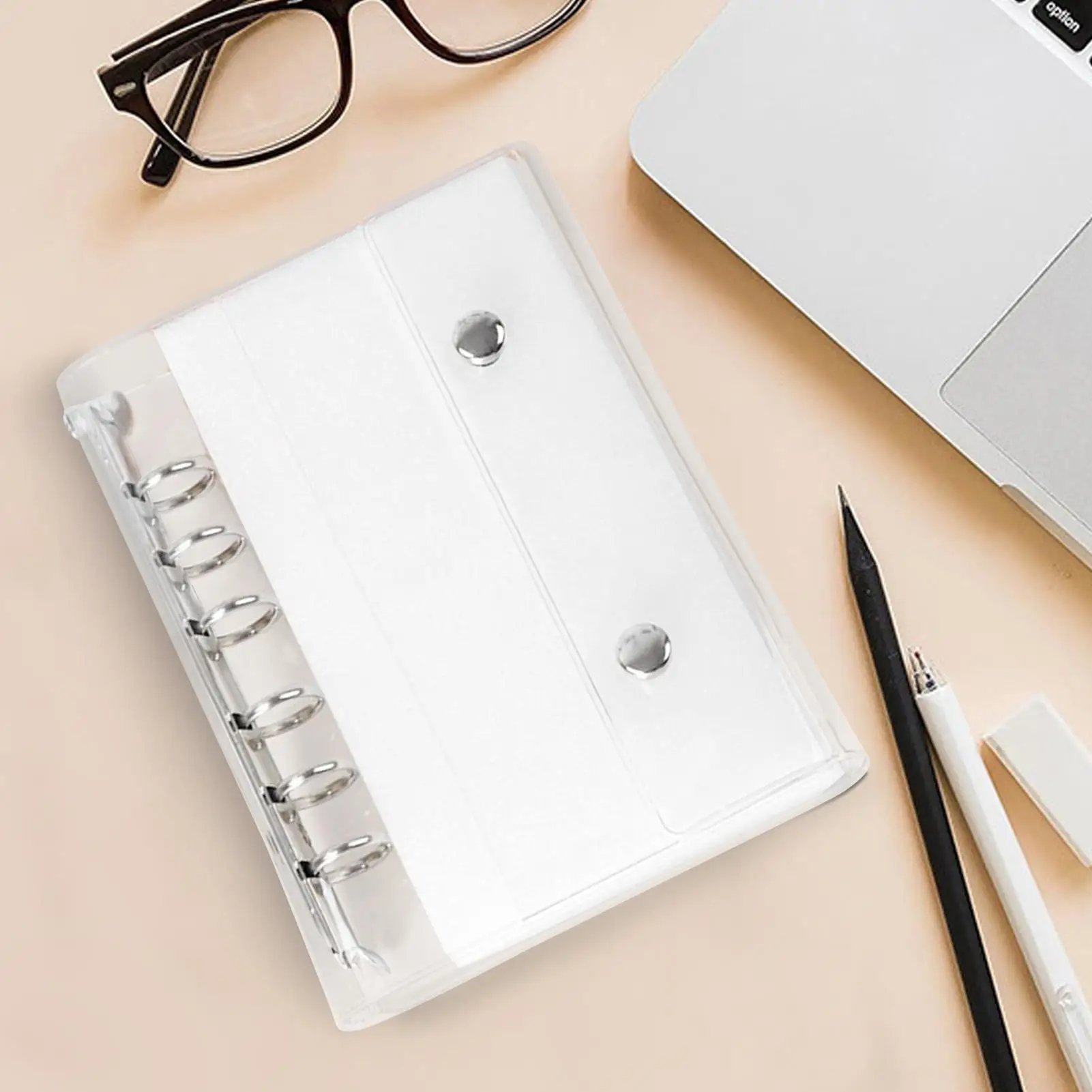 الموثق يغطي A6/A7 6-حلقة شفافة بولي كلوريد الفينيل الميزانية الموثق مخطط غطاء فضفاض ورقة مجلد ل Photocard سجل القصاصات وثيقة الصور