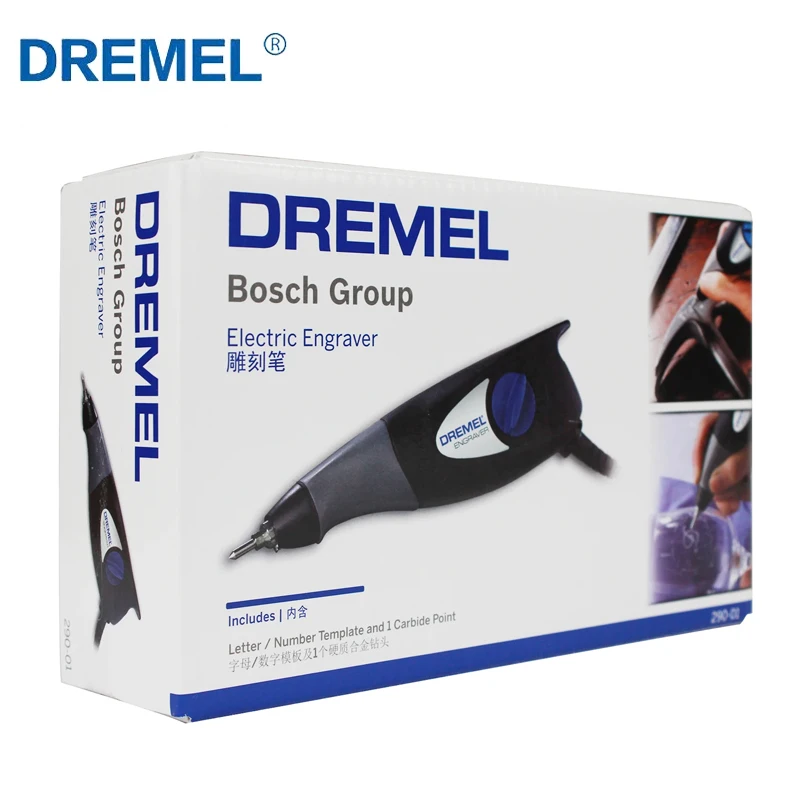 Dremel 290 Mini Electric Engraving Pen Woodworking Sculpture Tool for Wood Metal Leather Stone Glass Ceramic Porcelain Plastics