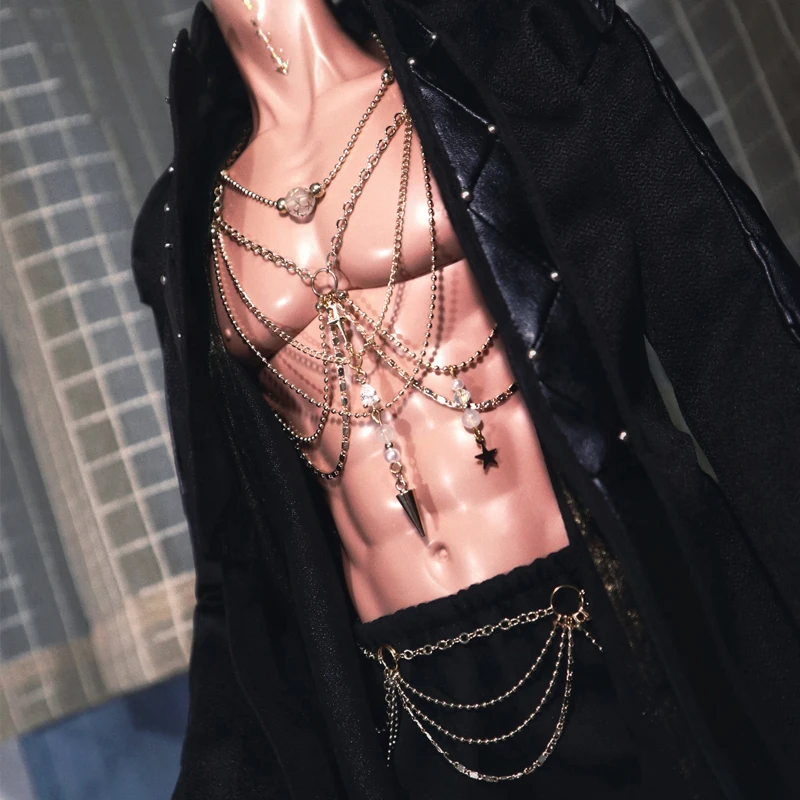 

D04-A926 children toy 1/4 1/3 BJD uncle SD doll's Photo props Accessoriess decoration gold body chain leg chain 1pcs