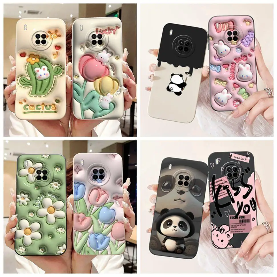 Para Huawei Y9a funda FRL-23 FRL-L22 funda pintada de moda funda de teléfono de silicona suave TPU para Huawei Y 9a Y9a contraportada