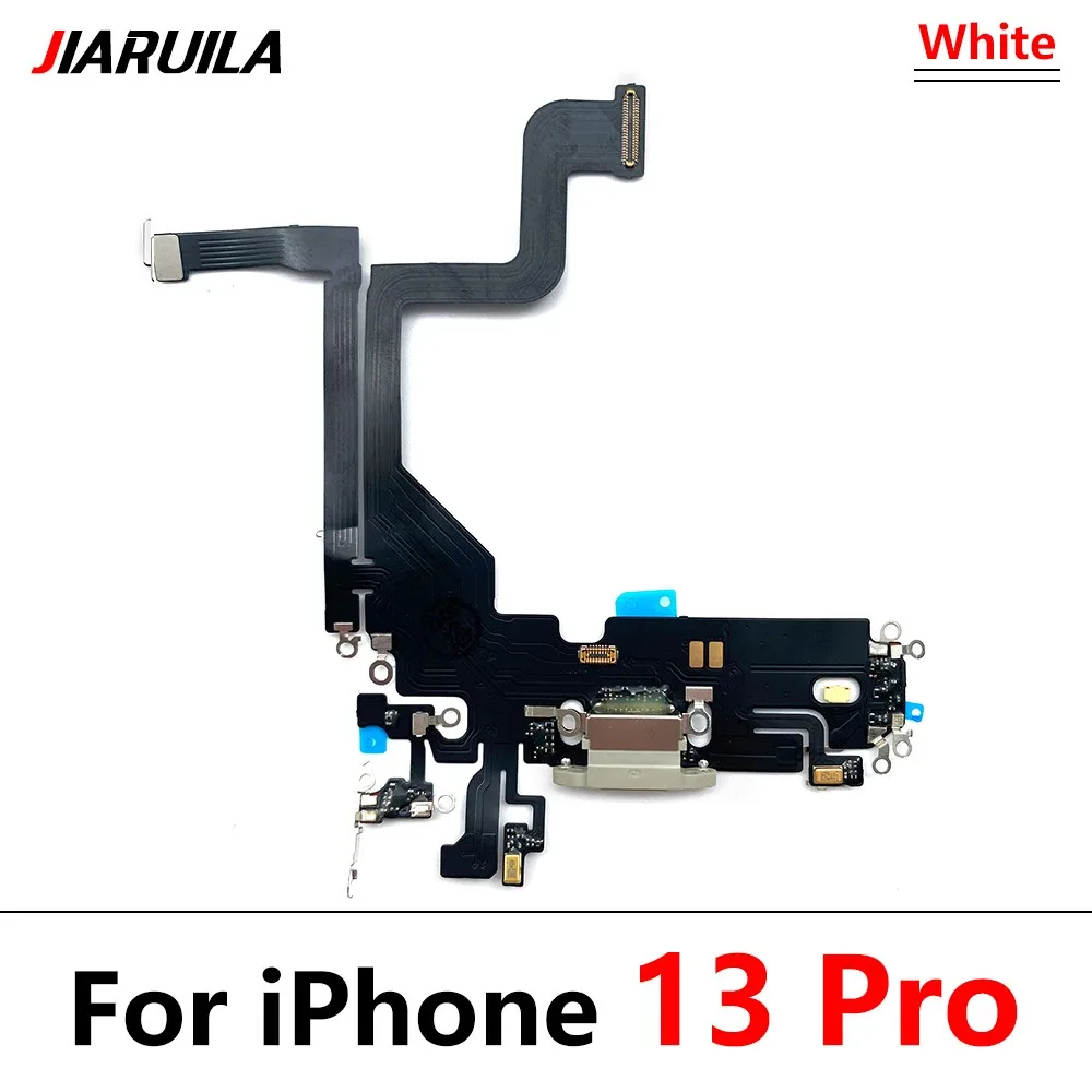 USB Charging Charger Port Flex Cable For iPhone 11 12 13 Pro Max Dock Connector With Microphone IC Ribbon Replacement Parts