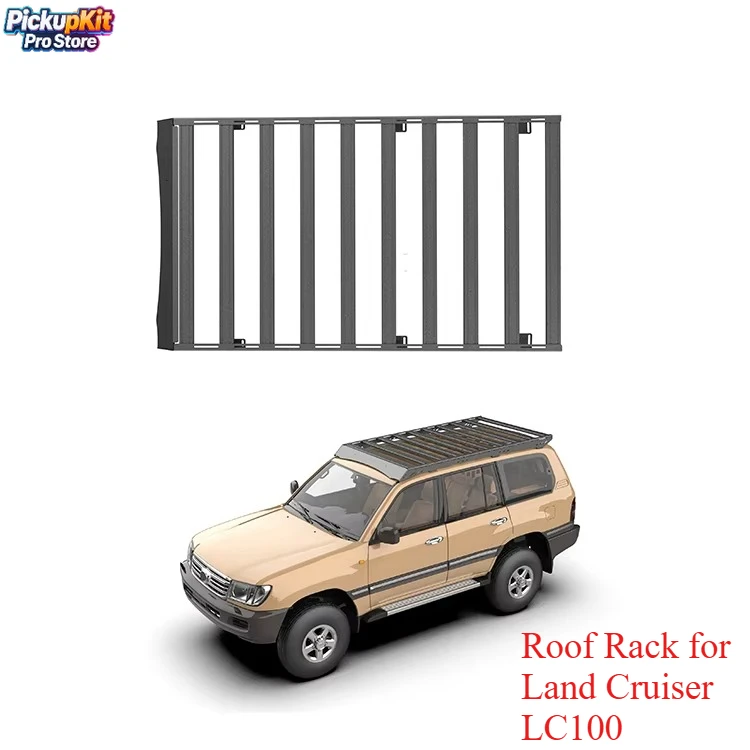 

Aluminum Alloy & Steel 4X4 Off Road Roof Rack for Land Cruiser LC100 Heavy-Duty Luggage Carrier