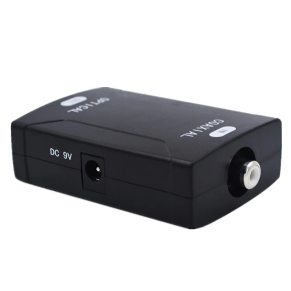 Digital Coax Coaxial RCA to Optical TOSlink SPDIF Audio Converter Adapter Support for DOLBY 5.1 and DTS Sound-EU PLUG