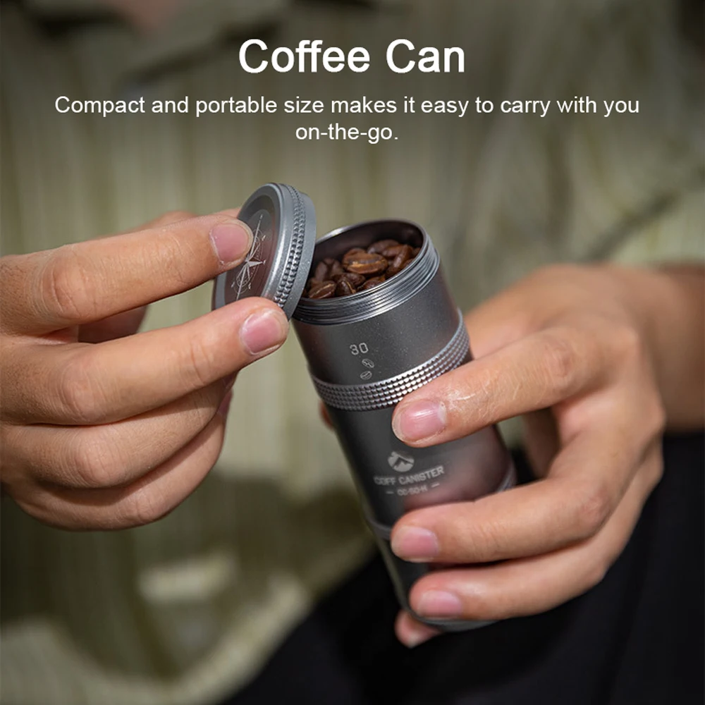 Coffee Can Outdoor Camping Aluminum Alloy Coffee Bean Tea-leaves Storage Bottle Seal-ed Layered Storage Jar for Coffee and Tea