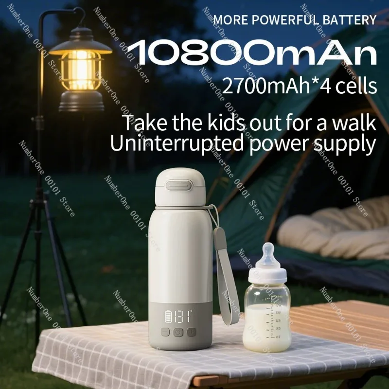 Portable Electric Heating Cup Constant Temperature Travel Kettle Baby Milk Heater Adjustable Temperature Electric Cup