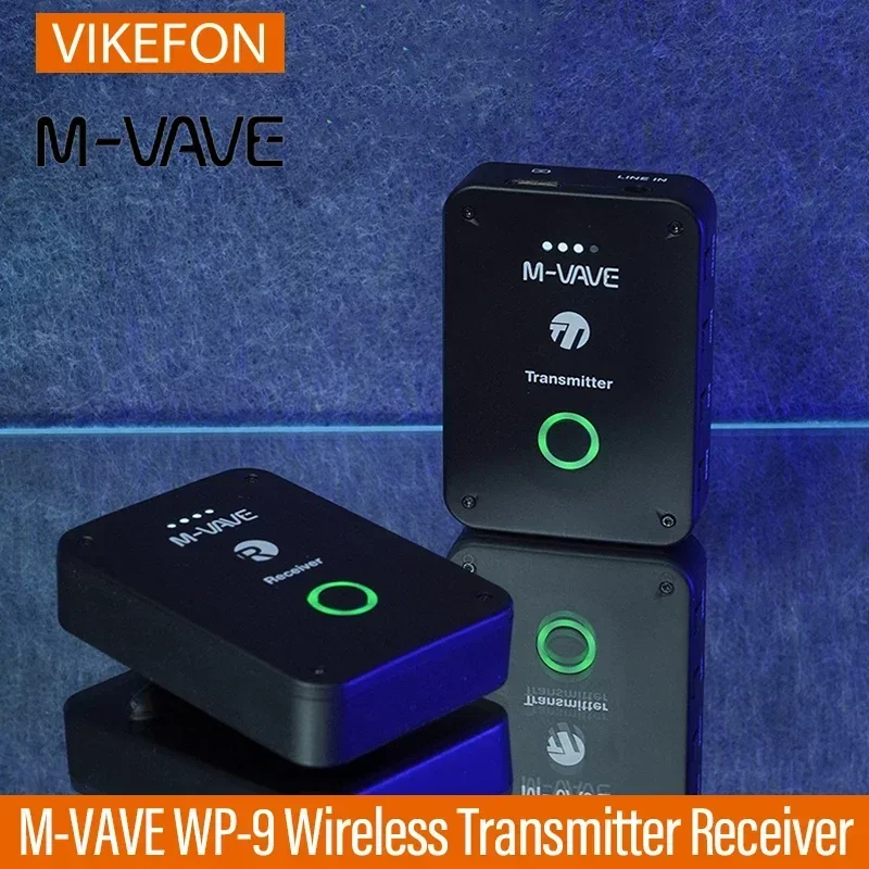 M-VAVE WP-9 2.4GHz Wireless Ear Return Monitoring Transmission System Rechargeable Stereo Mono Stage Audio Transmitter Receiver