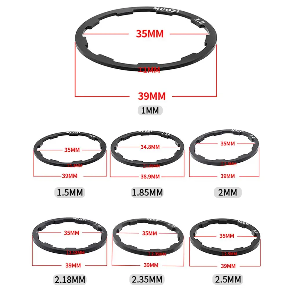 ตัวเว้นระยะล้อตุนกำลังด้านหน้าฮับด้านหลัง MTB ตัวยึดด้านล่างของล้อตุนกำลังวงแหวนรองสำหรับจักรยานวงล้อตุนกำลัง