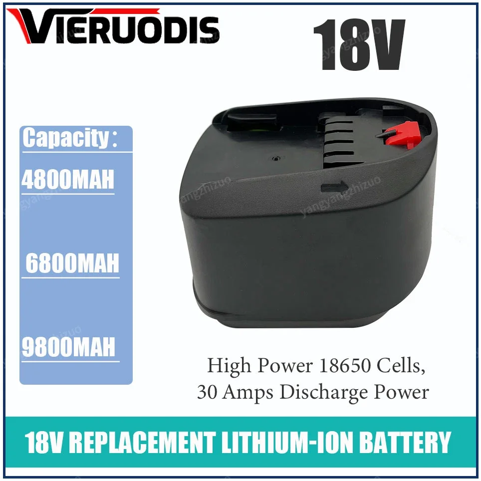 

For Bosch 18V 9800MAH Lithium Ion Rechargeable Tool Battery PBA PST PSB PSR Bosch Home, Garden Tools (TypeC only) AL1810CV