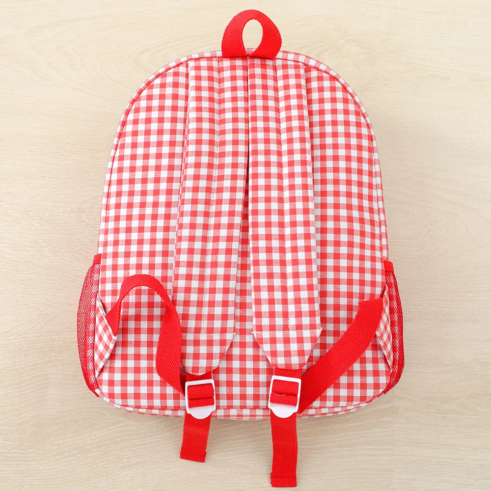 Plaid School Backpack For Kids Book Bag For Girls Students Camping Travel Lightweight Backpack Large And Small Size