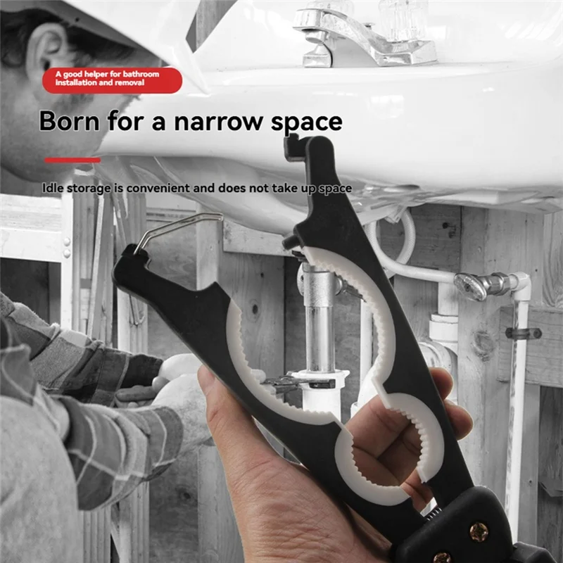 

【Clearance Sale】Faucet Wrench Faucet Wrench Tool Set Adjustable Opening Ergonomic Handle Puller For Installation Hose Tub Bathro