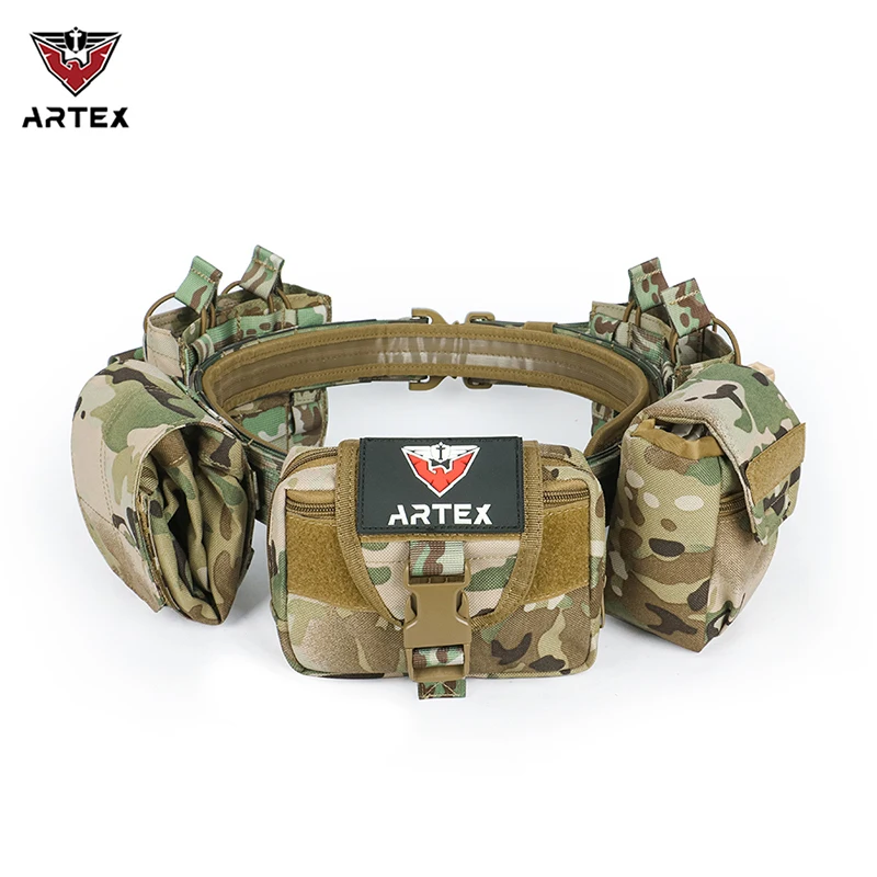 Set di cinture da battaglia per esterni Artex Cinture di servizio Cintura multiuso Airsoft per le forze dell'ordine con buste per accessori 2002