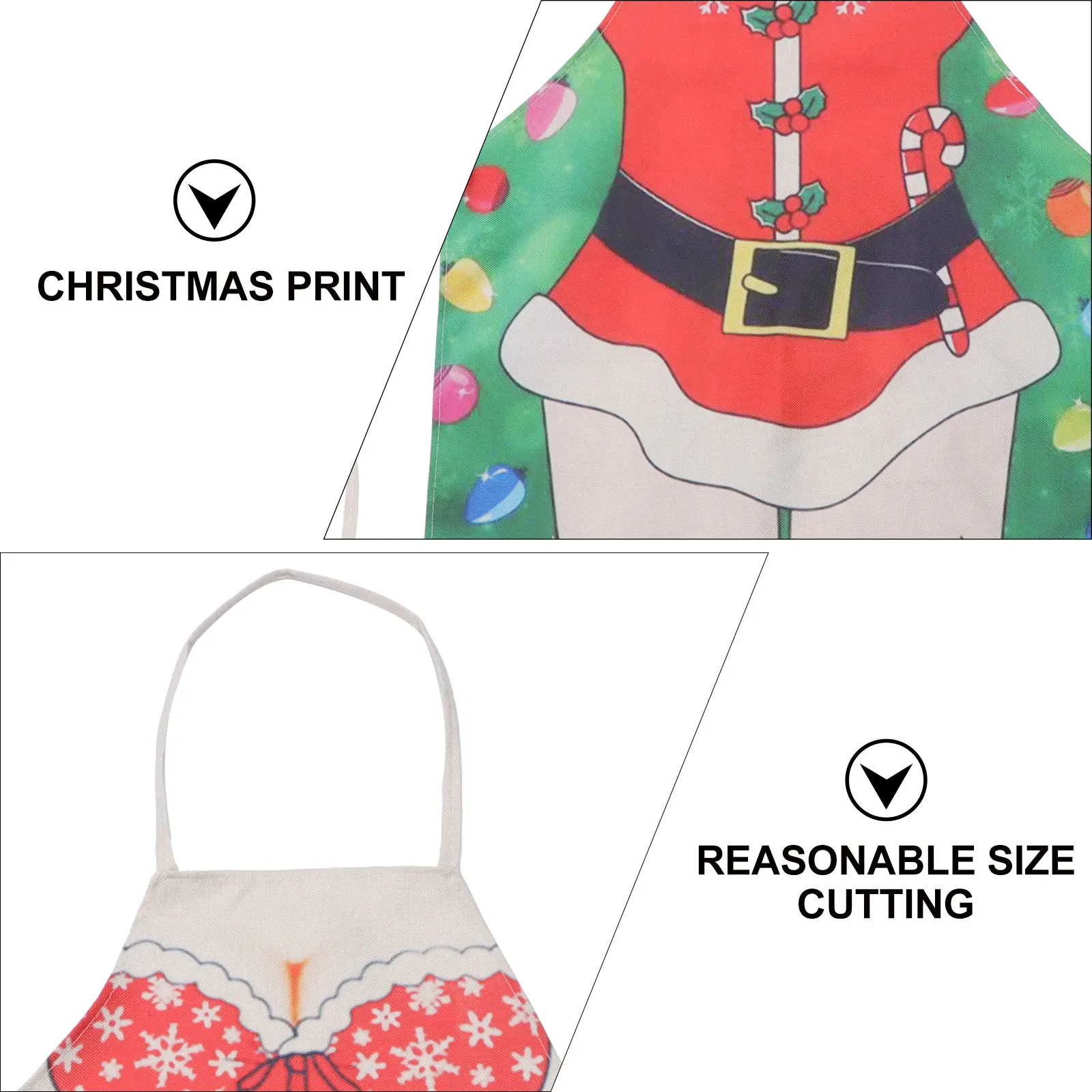 

2Pcs Polyester Christmas Barber Aprons Sleeveless Hairdressing Salon Haircut Barber Shop Apron Salon Apron