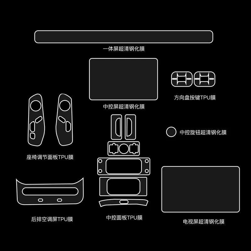 TPU Interior Film Fit for JETOUR G700 2025 2026 Modified Car Dashboard Navigation Screen Tempered Film Central Control Knob Film