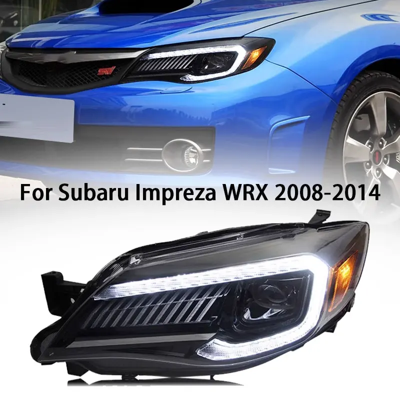 

Фара головного света в сборе для Subaru Impreza WRX 2008-2014, подключи и работай с динамическими поворотными линзами проектора DRL, фара головного света