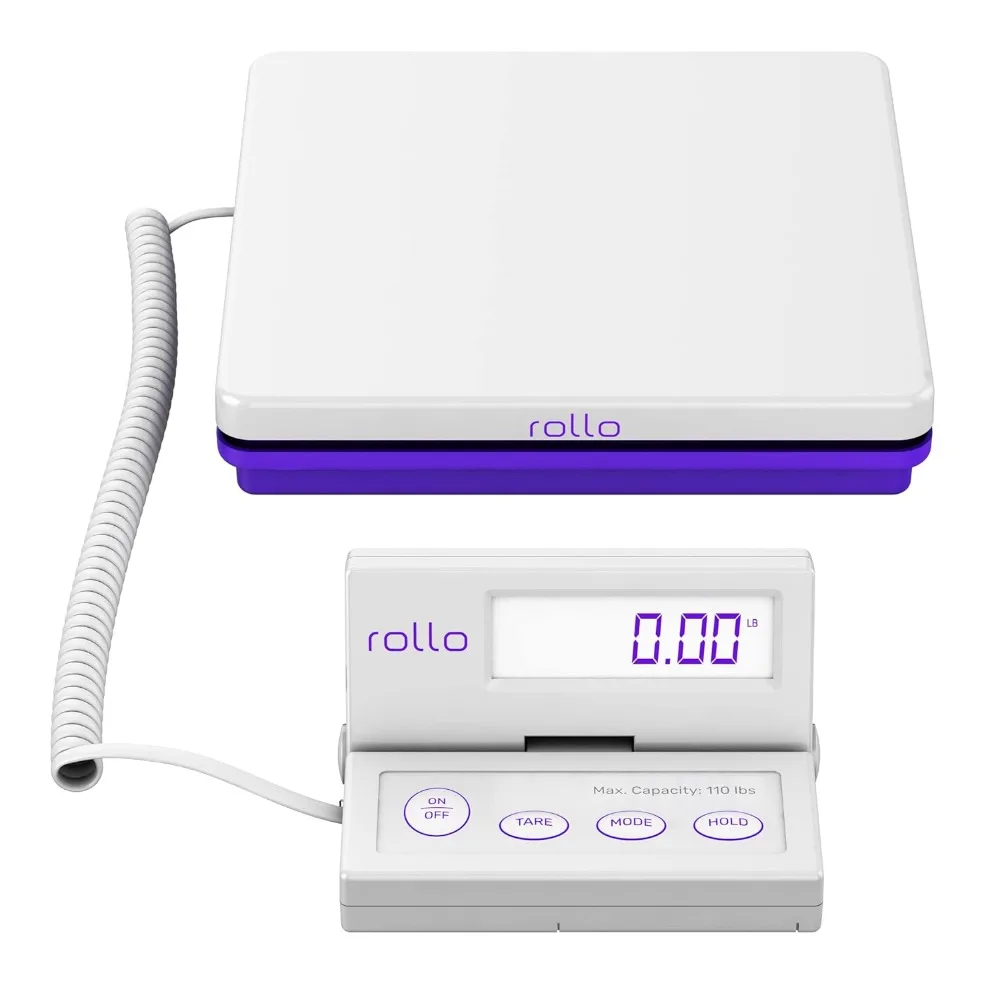 

Digital Shipping Postal Scale for Packages, 110 Lb Max with Hold and Tare Functions, Includes AC Adapter and Batteries