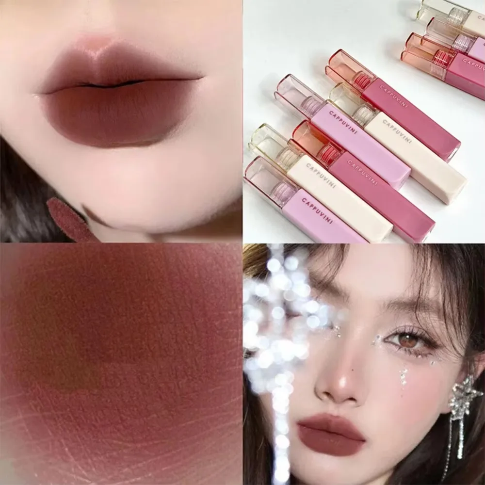 

Velvet Matte Matte Velvet Lip Gloss Daily Lip Mud Lip Tint Blush Wearing Makeup Nude Lip Gloss Long Lasting Lip Mud
