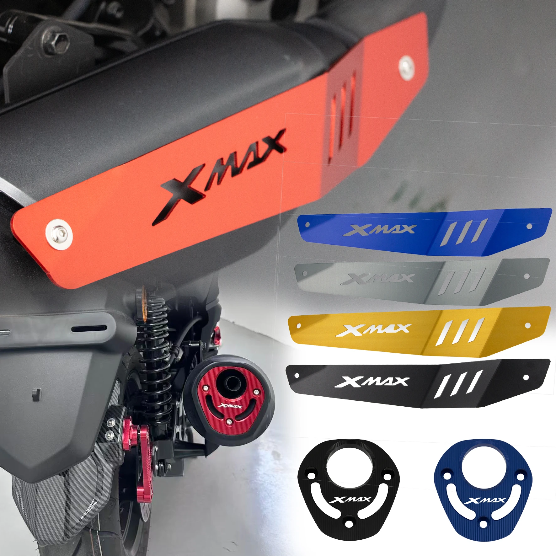 

For YAMAHA XMAX 300 X-MAX 300 250 2025 NEW Exhaust Guard Exhaust Protector Scald Proof Lid Exhaust Cover Motorcycle Accessories