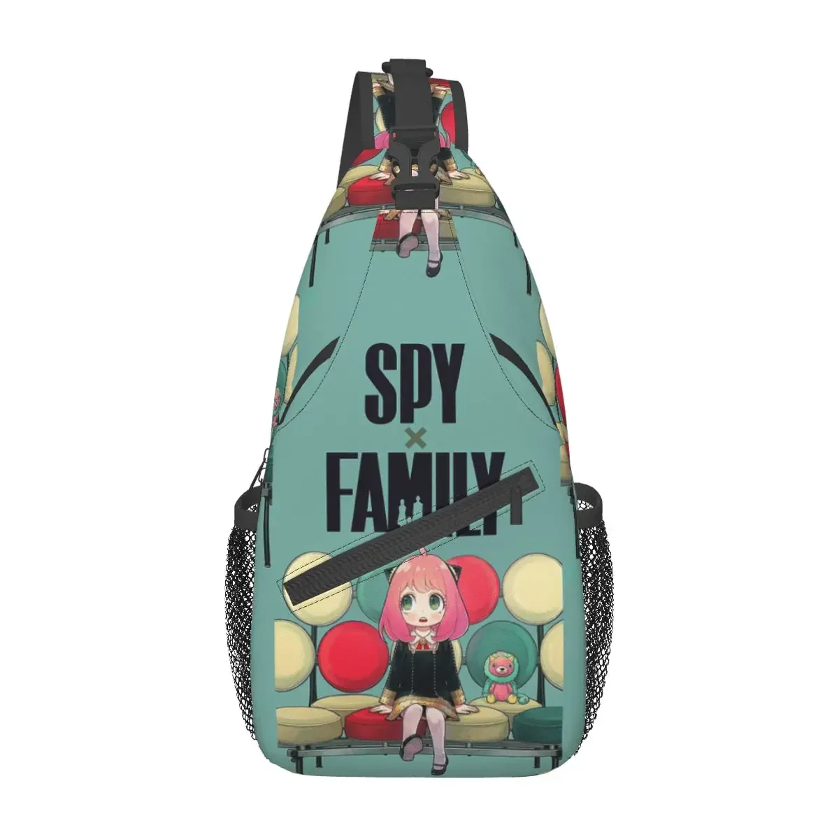 X Family Anime Anya Crossbody Sling Bags, Cool Chest Bag, Cute Kawaii Initiated Backpack, Daypack, Randonnée Travel Satchel