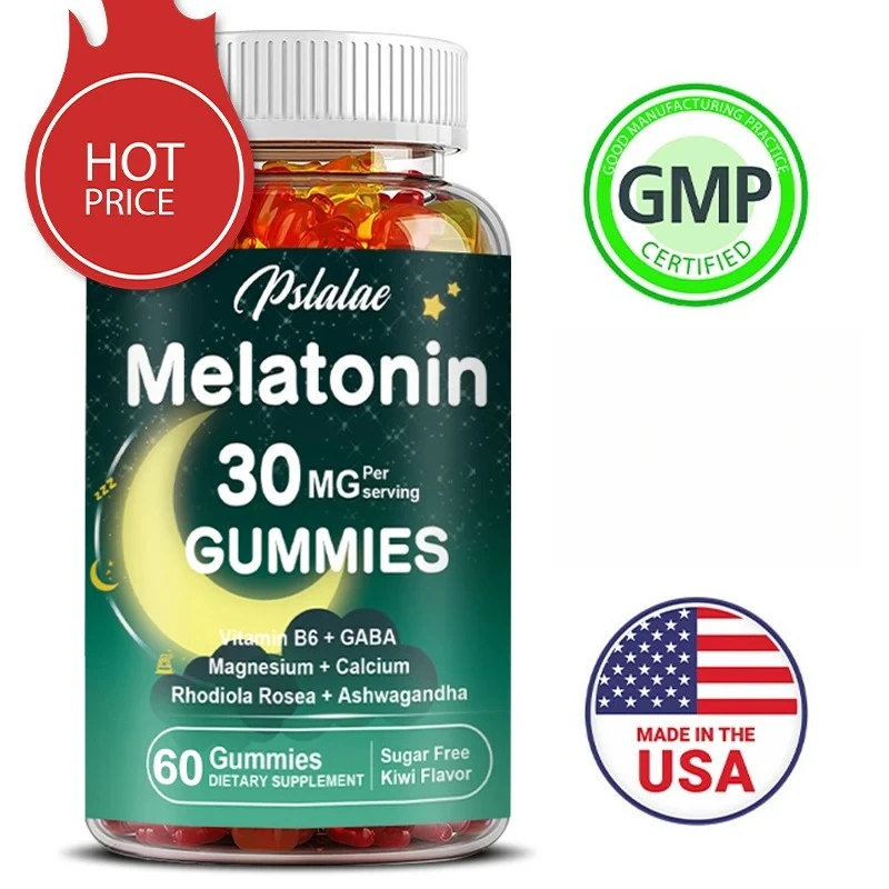 

Melatonin Gummies - Supports Sleep Health, Improves Sleep Quality, Relieves Stress, Adjusts Jet Lag, and Improves Immunity
