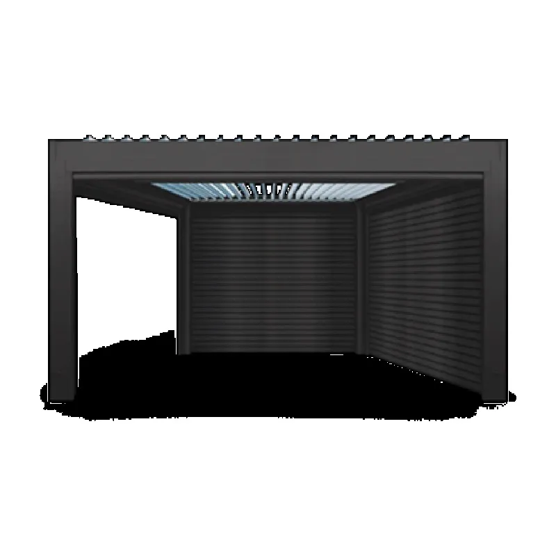 Bioclimatic Aluminum  Pergola Customized Size with Electric  Screen Set Louvered Pergola Aluminum Pergola 6063 T5 Gazebo Canopy